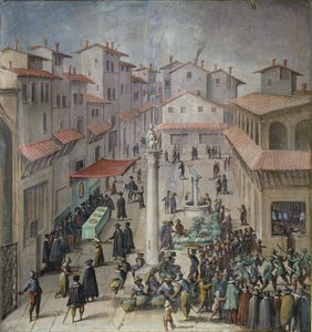 Piazza del Mercato Vecchio, Florence, 1555